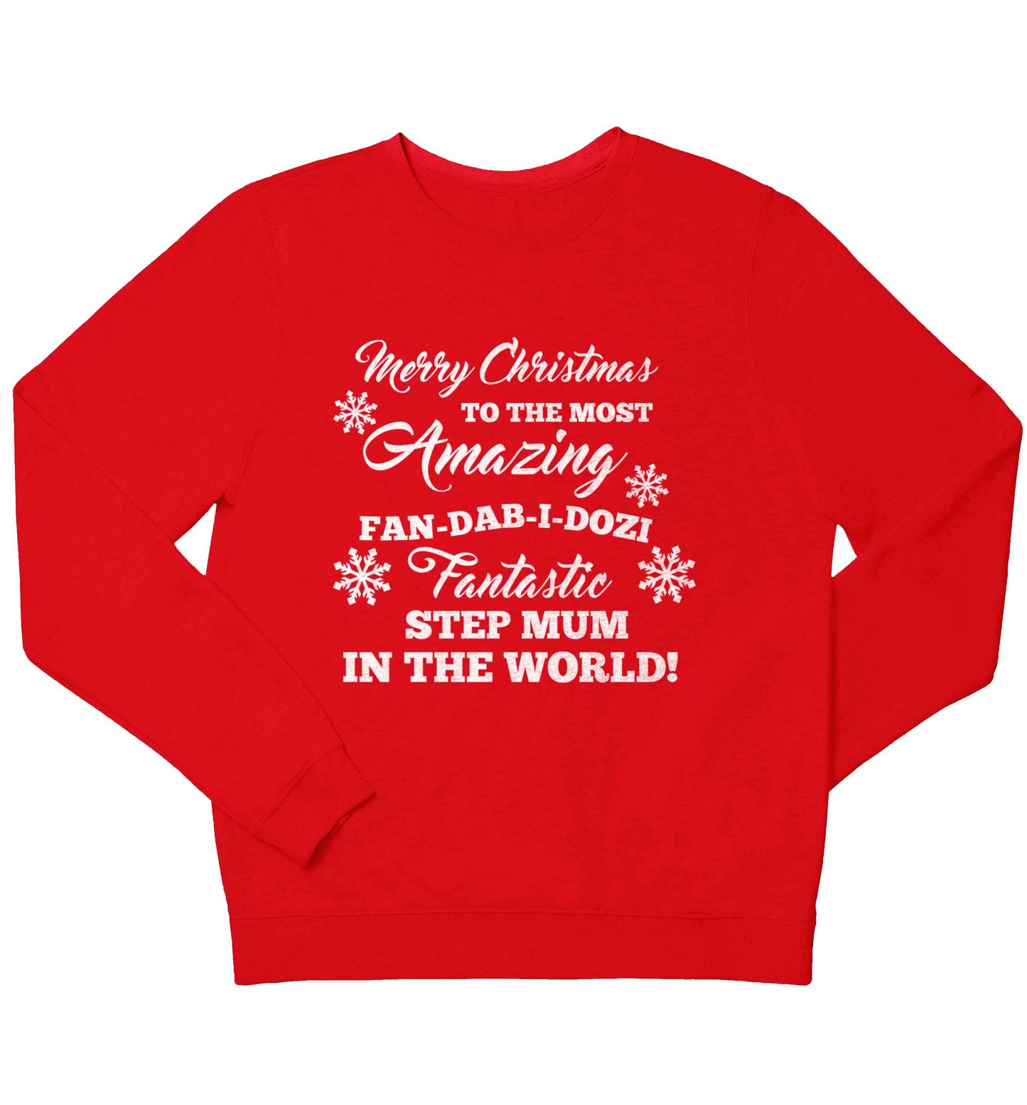 Merry Christmas to the most amazing fan-dab-i-dozi fantasic Step Mum in the world children's grey sweater 12-13 Years