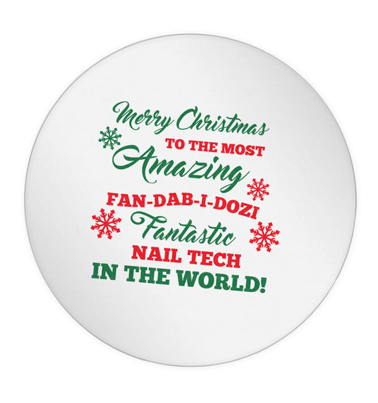 Merry Christmas to the most amazing fan-dab-i-dozi fantasic nail technician in the world 24 @ 45mm matt circle stickers