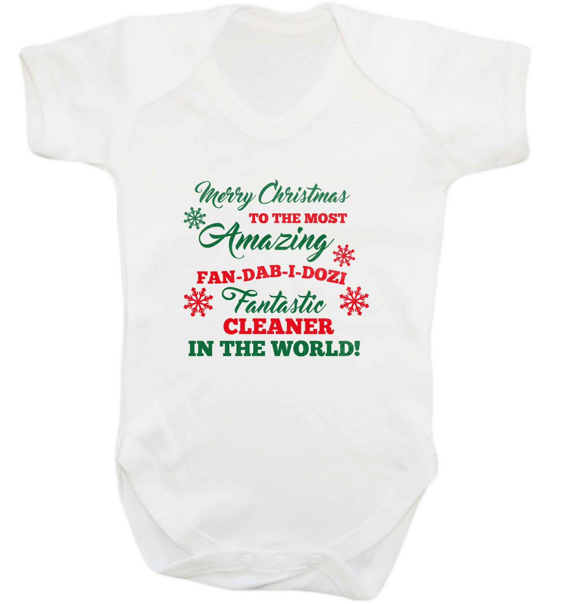 Merry Christmas to the most amazing fan-dab-i-dozi fantasic cleaner in the world baby vest white 18-24 months