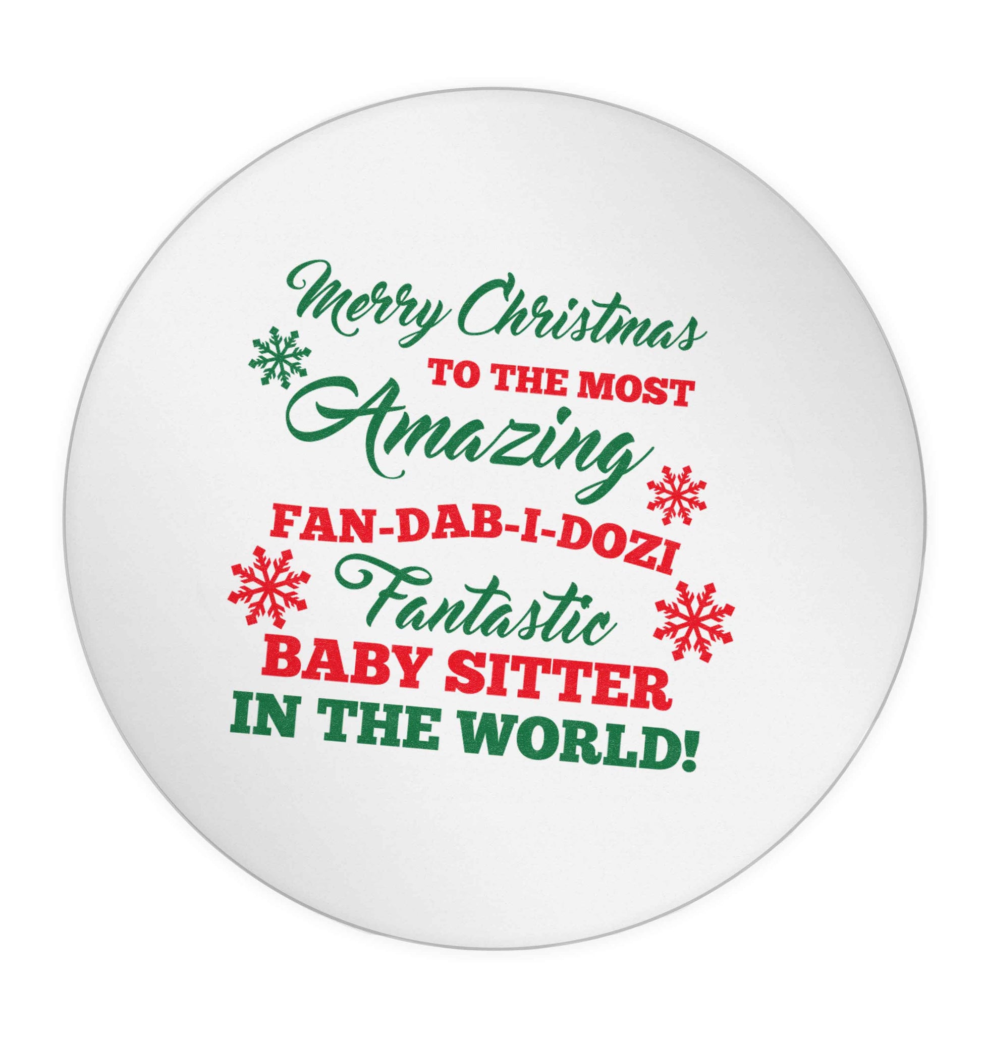 Merry Christmas to the most amazing fan-dab-i-dozi fantasic baby sitter in the world 24 @ 45mm matt circle stickers