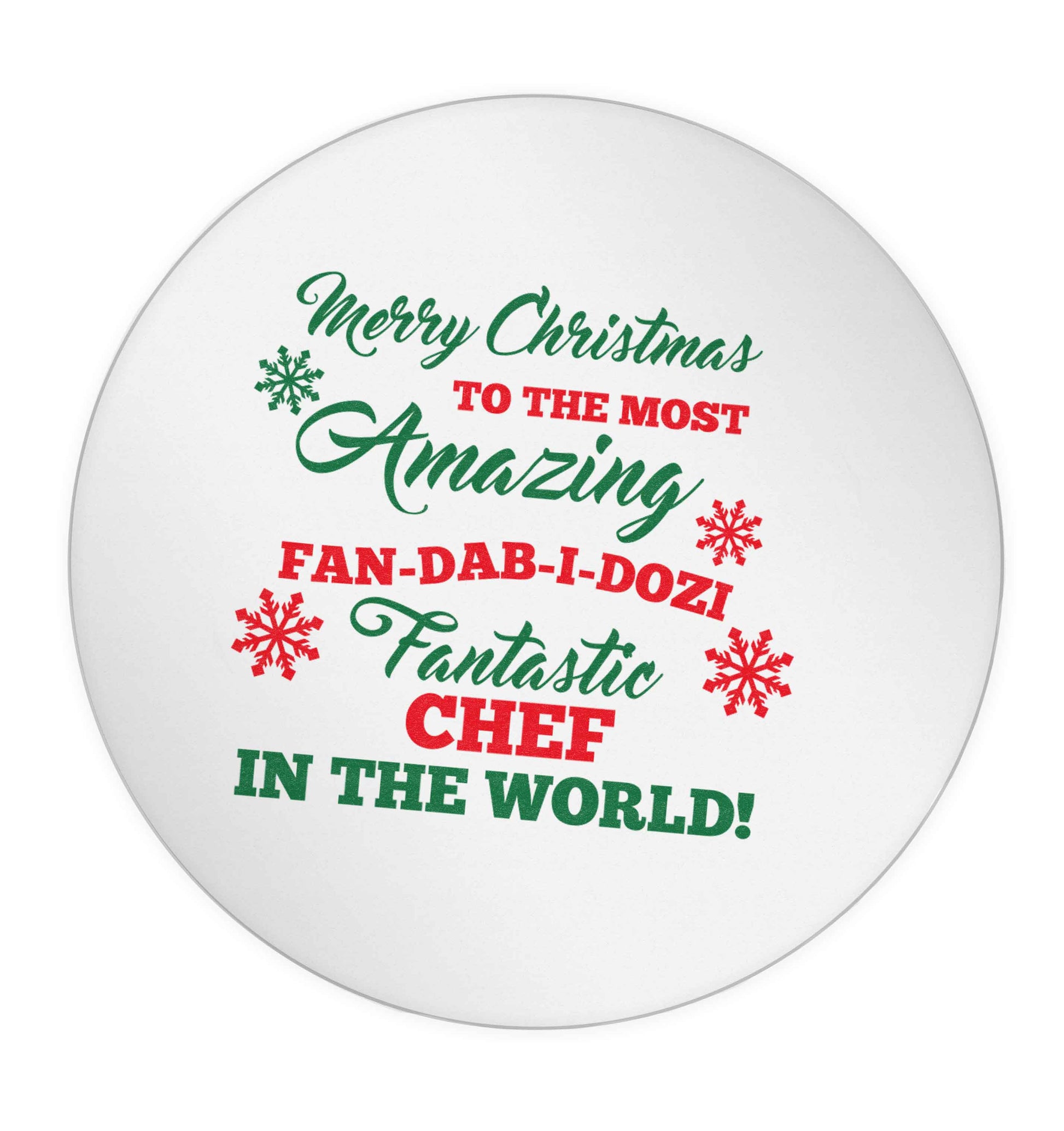 Merry Christmas to the most amazing fan-dab-i-dozi fantasic chef in the world 24 @ 45mm matt circle stickers