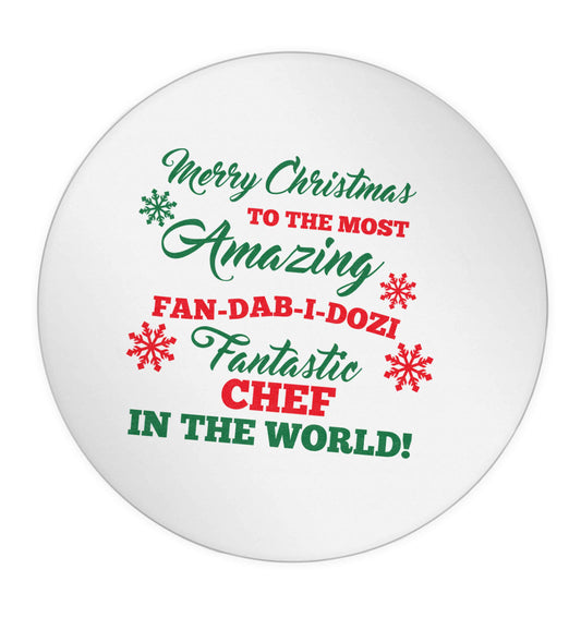 Merry Christmas to the most amazing fan-dab-i-dozi fantasic chef in the world 24 @ 45mm matt circle stickers
