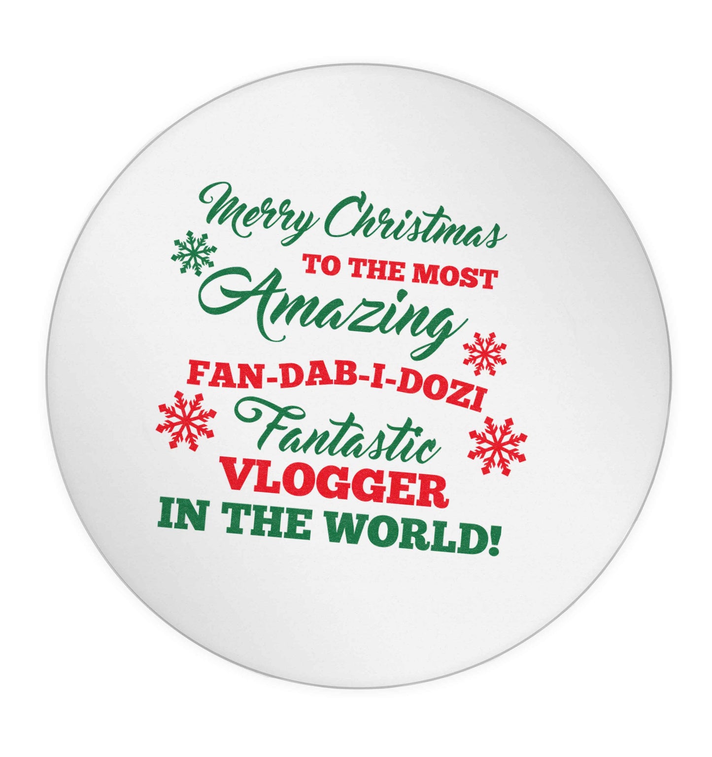 Merry Christmas to the most amazing fan-dab-i-dozi fantasic vlogger in the world 24 @ 45mm matt circle stickers