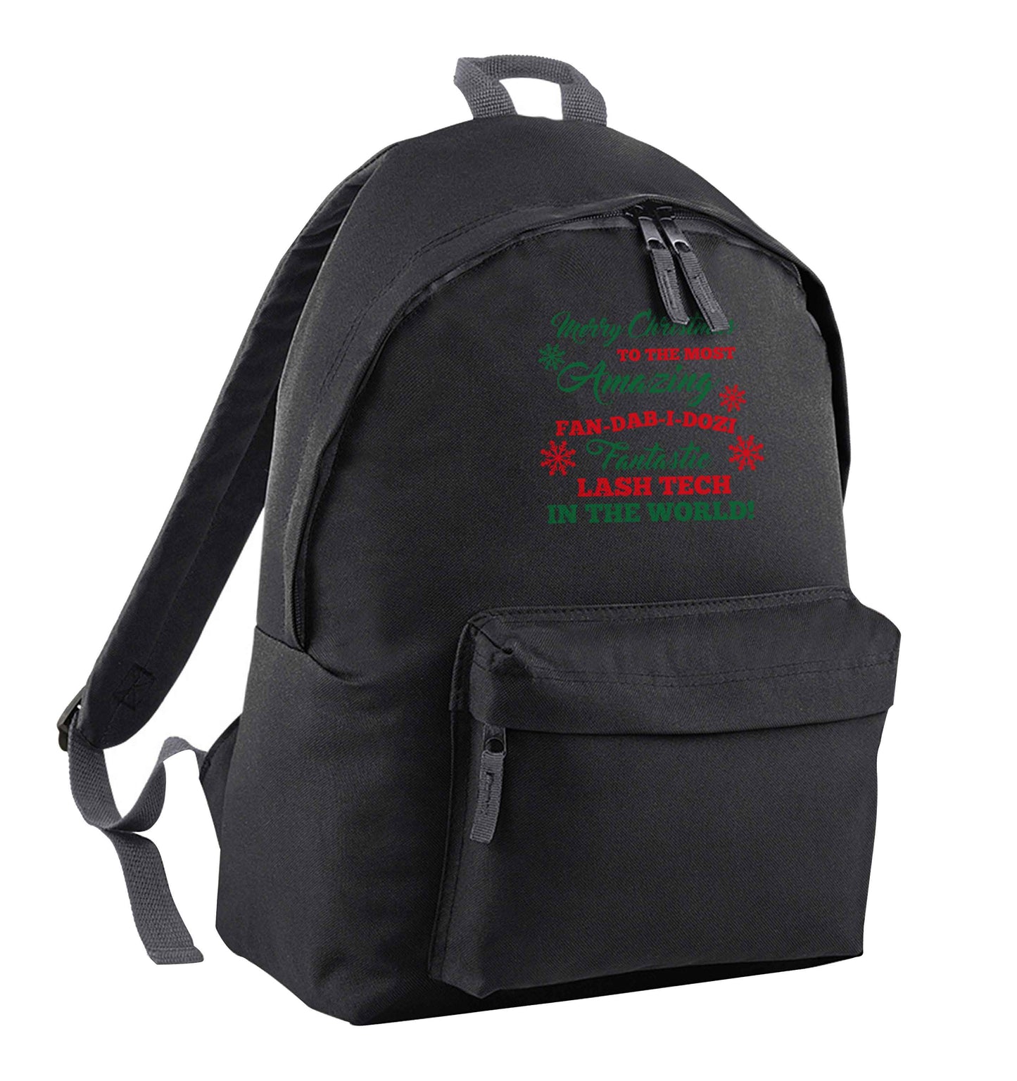 Merry Christmas to the most amazing fan-dab-i-dozi fantasic lash tech in the world black adults backpack