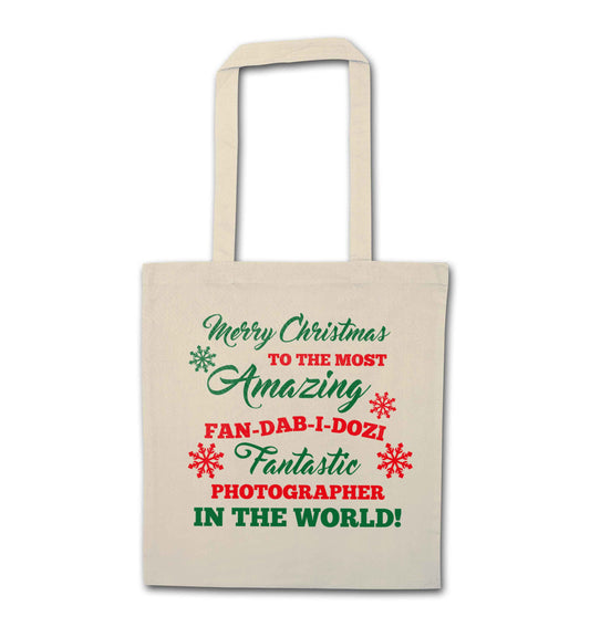 Merry Christmas to the most amazing fan-dab-i-dozi fantasic photographer in the world natural tote bag