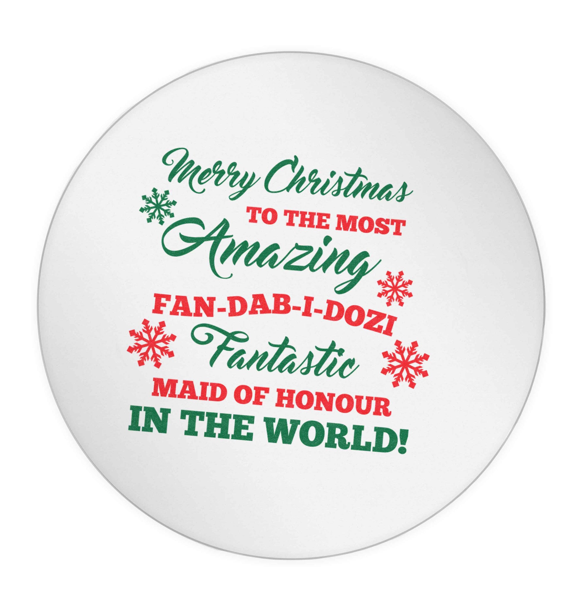 Merry Christmas to the most amazing maid of honour in the world! 24 @ 45mm matt circle stickers
