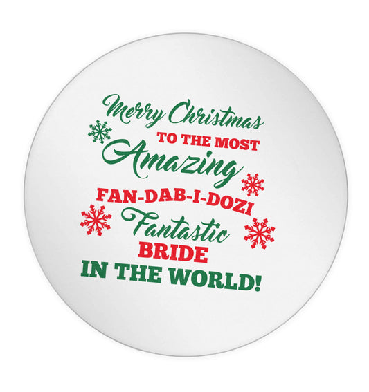 Merry Christmas to the most amazing bride in the world! 24 @ 45mm matt circle stickers