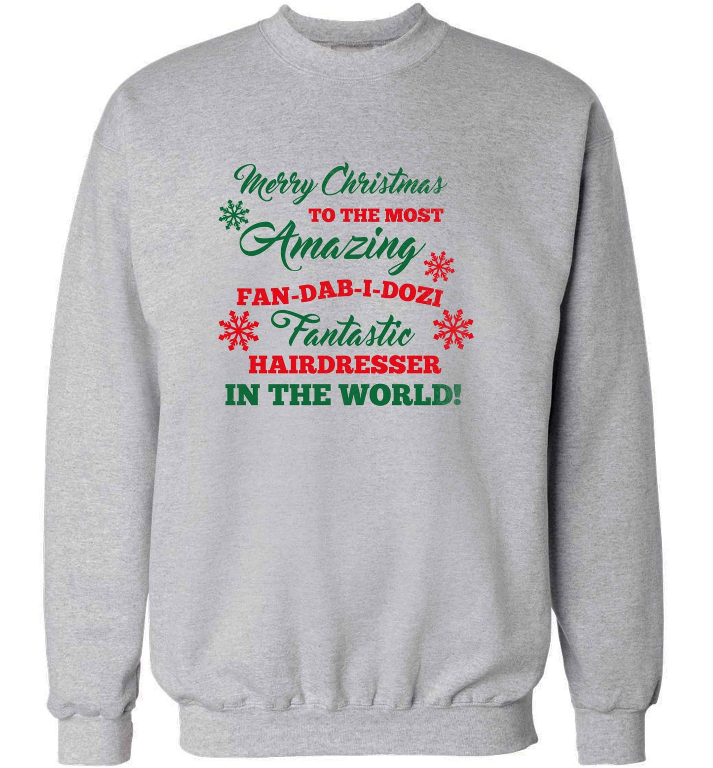 Merry Christmas to the most amazing dental assistant in the world! adult's unisex grey sweater 2XL