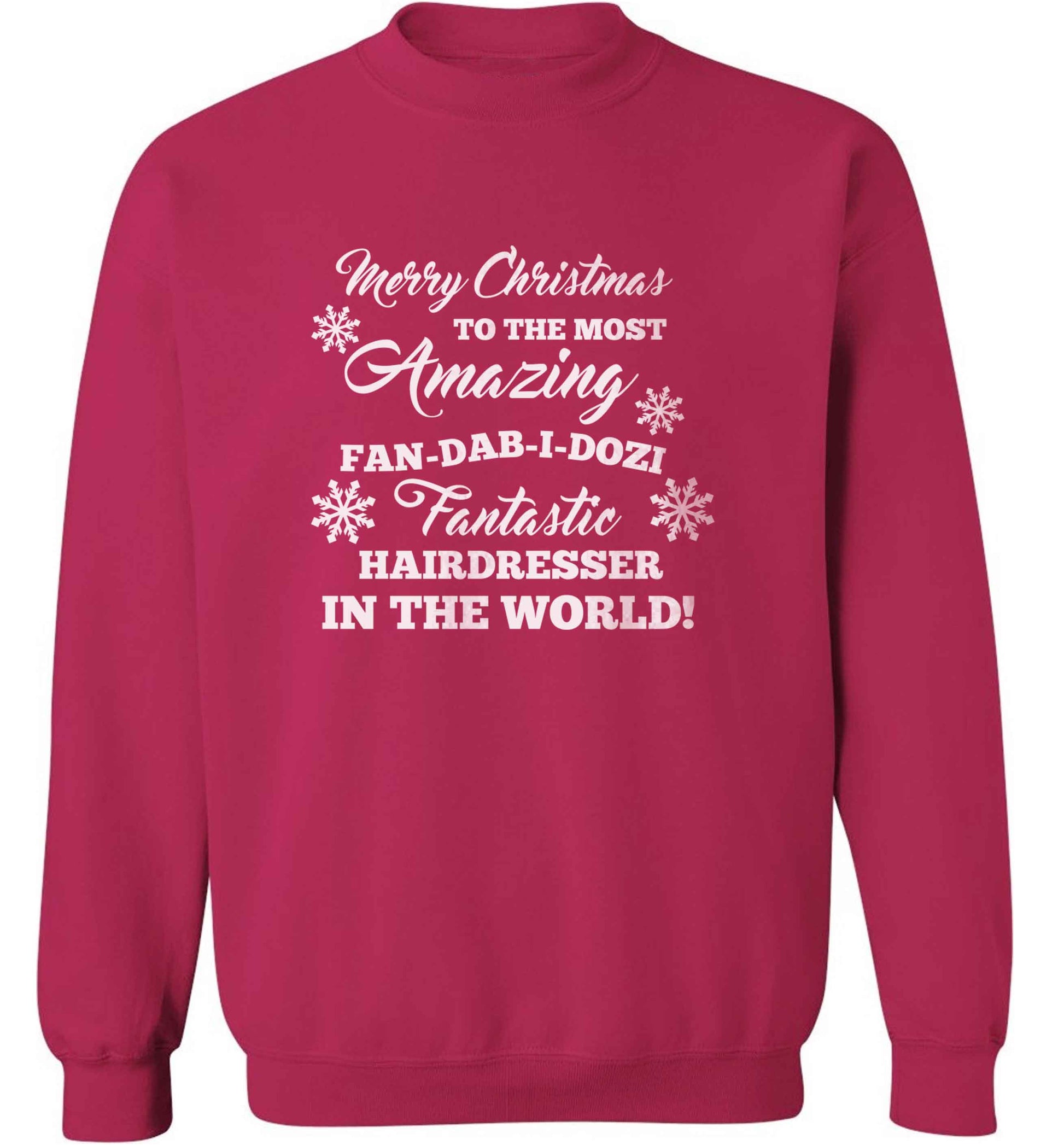 Merry Christmas to the most amazing dental assistant in the world! adult's unisex pink sweater 2XL