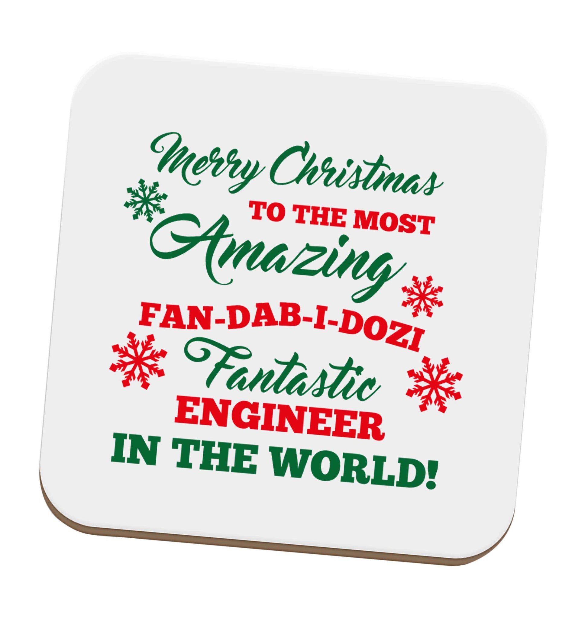 Merry Christmas to the most amazing engineer in the world! set of four coasters
