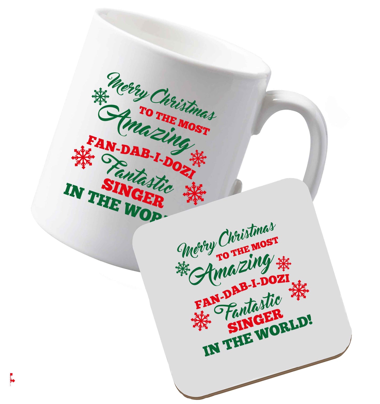 10 oz Ceramic mug and coaster Tis The Season to Drink Whisky both sides