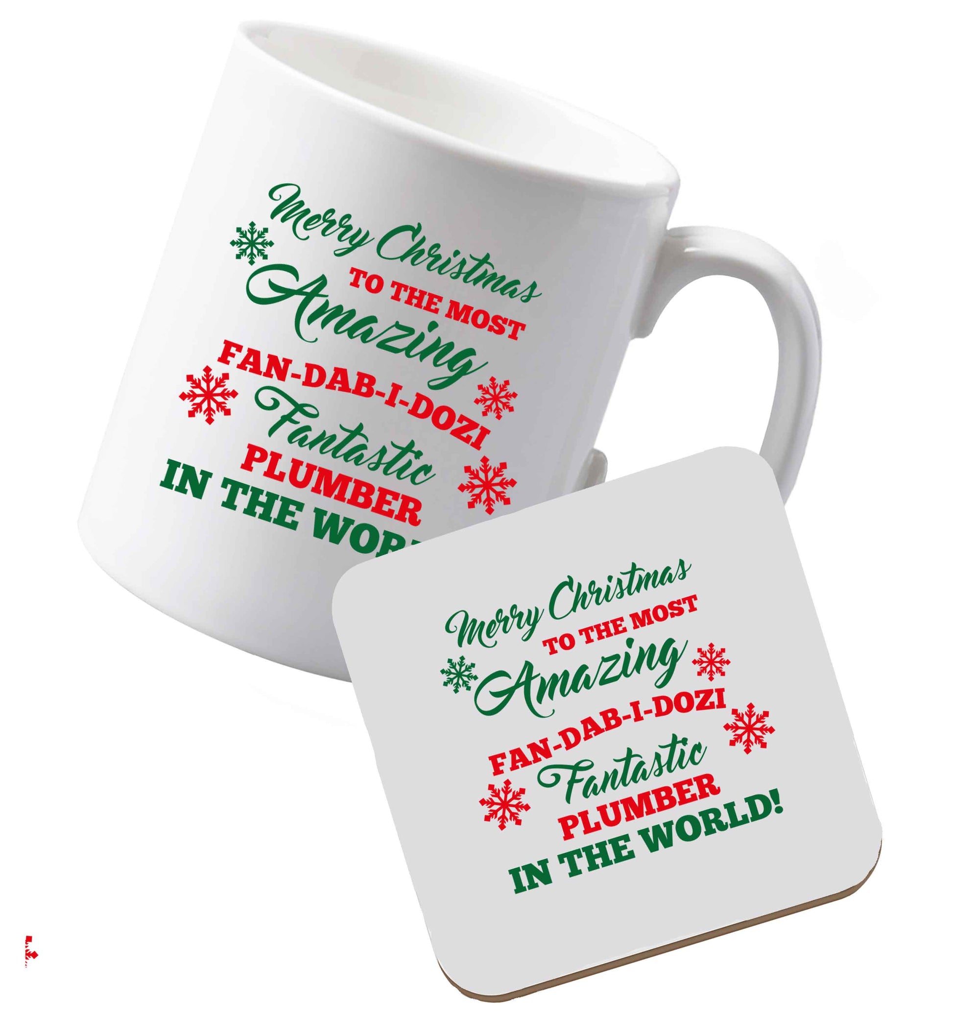 10 oz Ceramic mug and coaster Tis The Season to Drink Whisky both sides