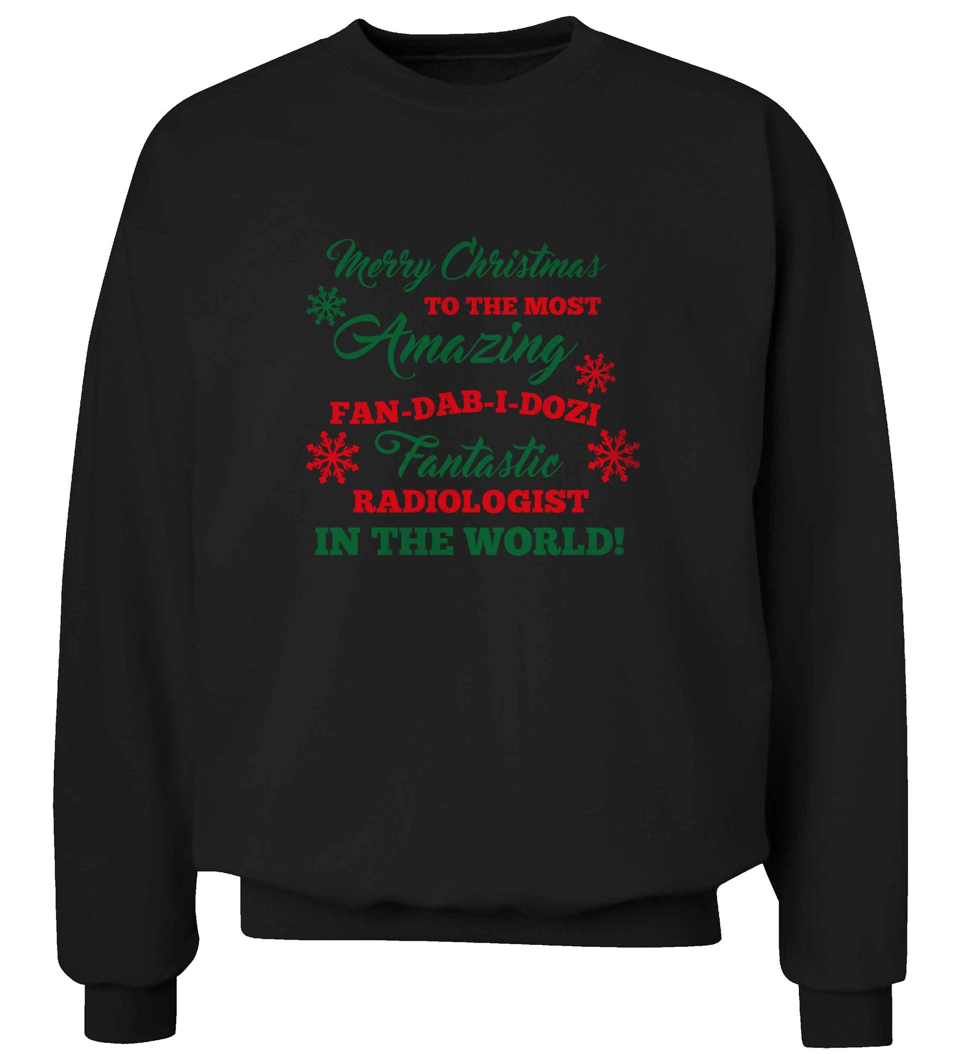 Merry Christmas to the most amazing radiologist in the world! adult's unisex black sweater 2XL