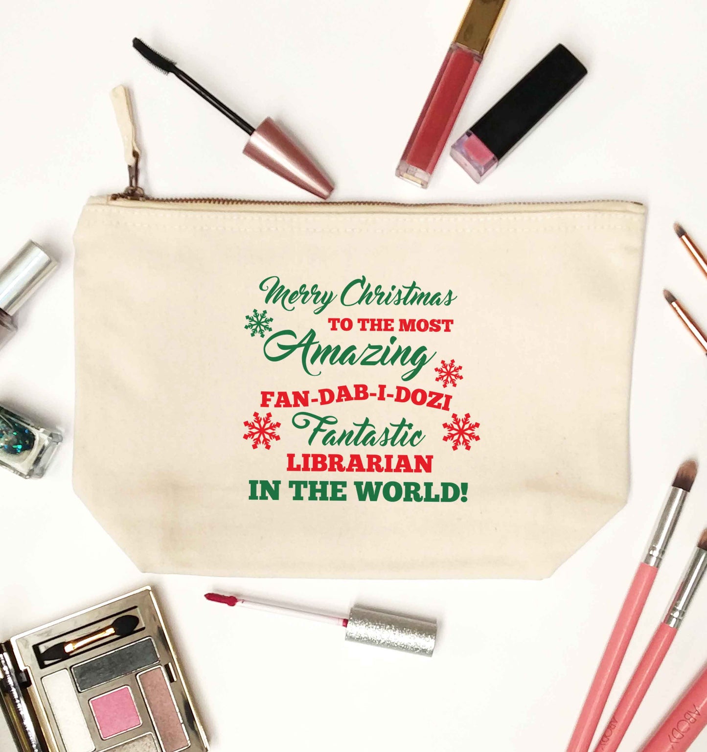 Merry Christmas to the most amazing librarian in the world! natural makeup bag