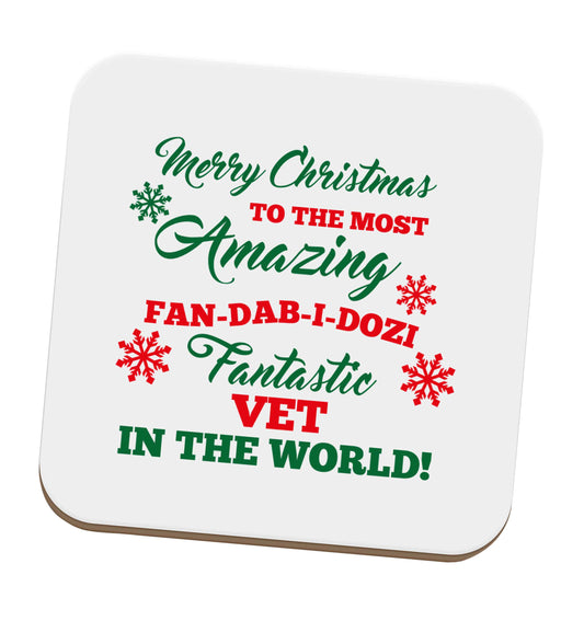 Merry Christmas to the most amazing vet in the world! set of four coasters