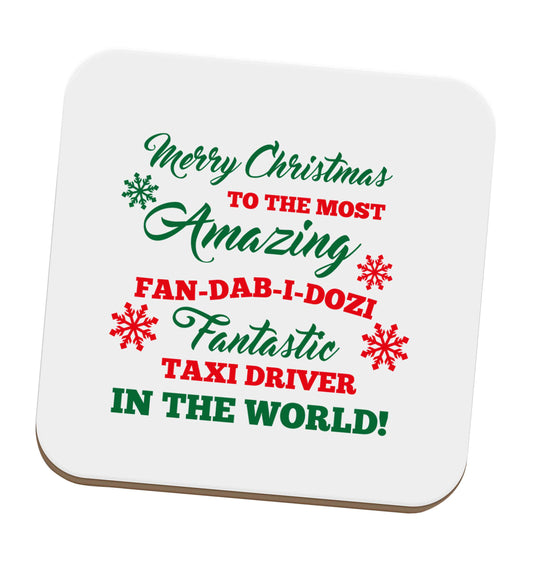 Merry Christmas to the most amazing taxi driver in the world! set of four coasters