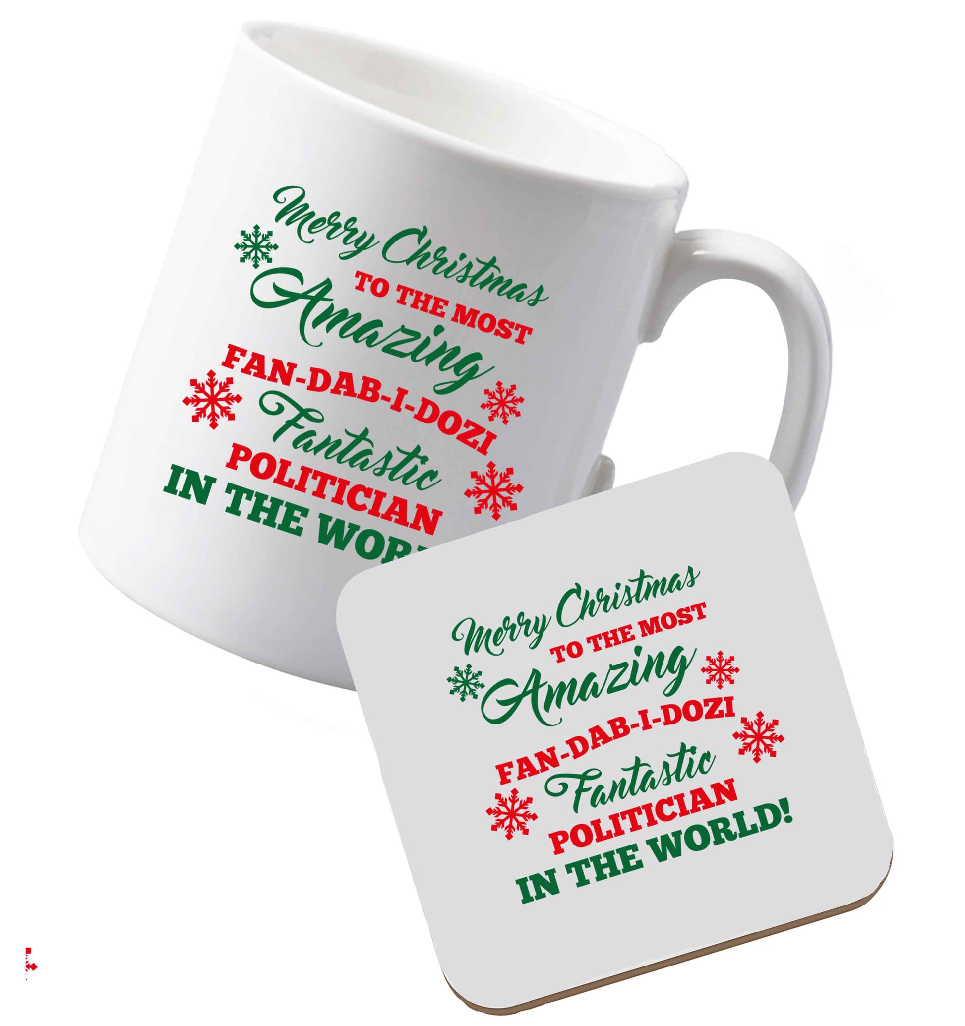 10 oz Ceramic mug and coaster Tis The Season to Drink Whisky both sides