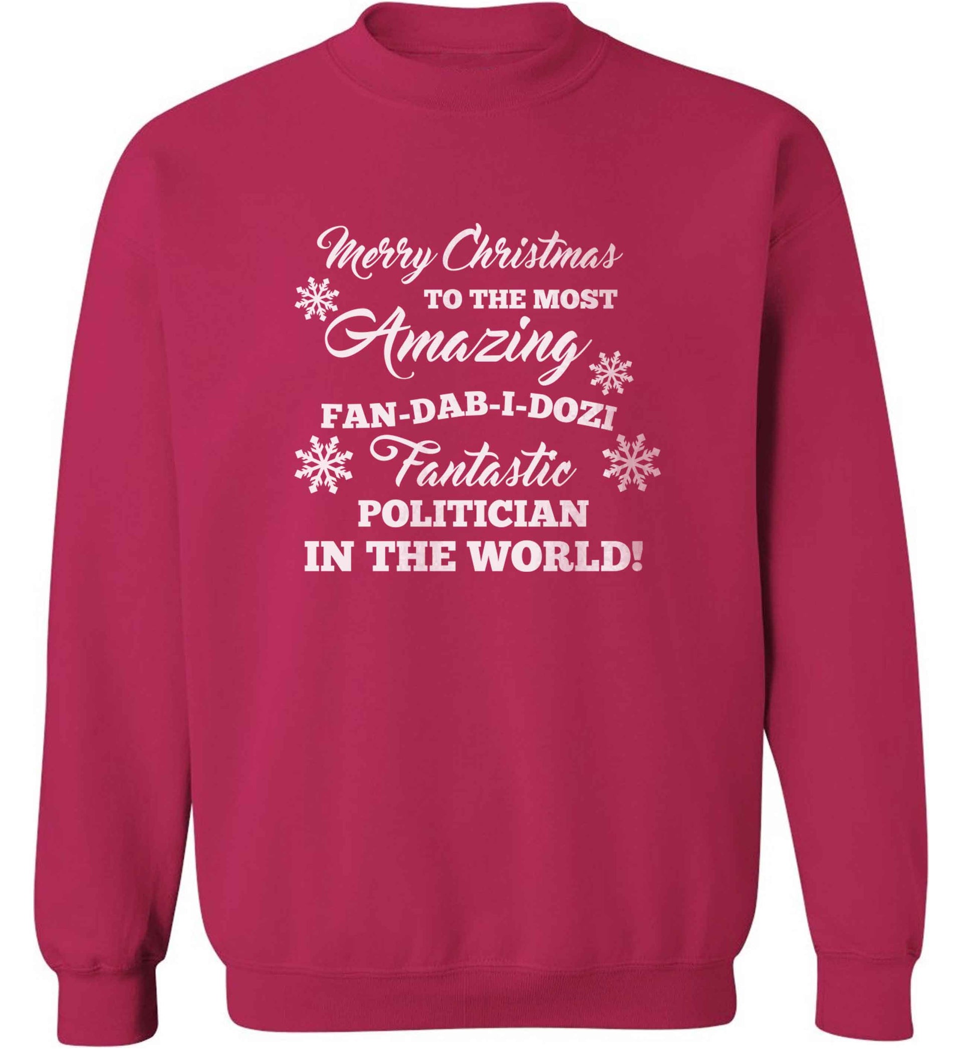 Merry Christmas to the most amazing politician in the world! adult's unisex pink sweater 2XL