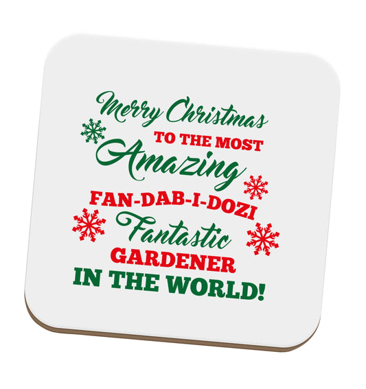 Merry Christmas to the most amazing gardener in the world! set of four coasters