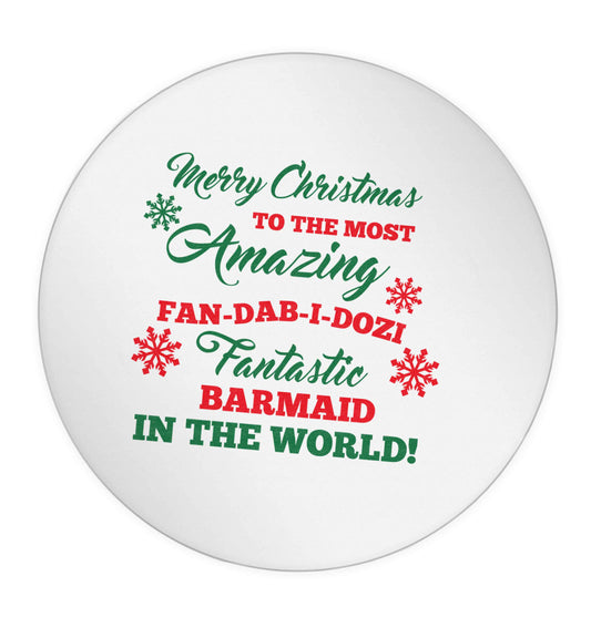 Merry Christmas to the most amazing barmaid in the world! 24 @ 45mm matt circle stickers