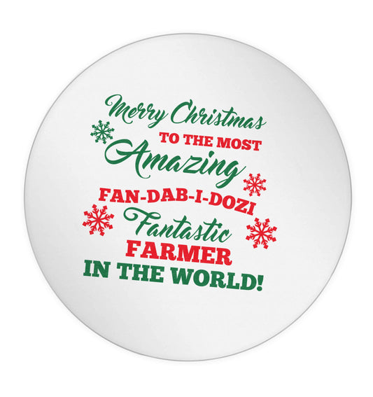 Merry Christmas to the most amazing farmer in the world! 24 @ 45mm matt circle stickers