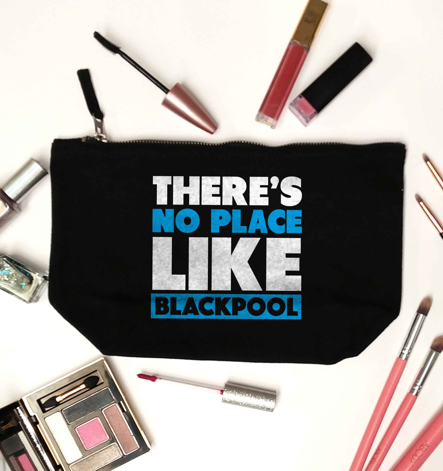 There's no place like Blackpool black makeup bag