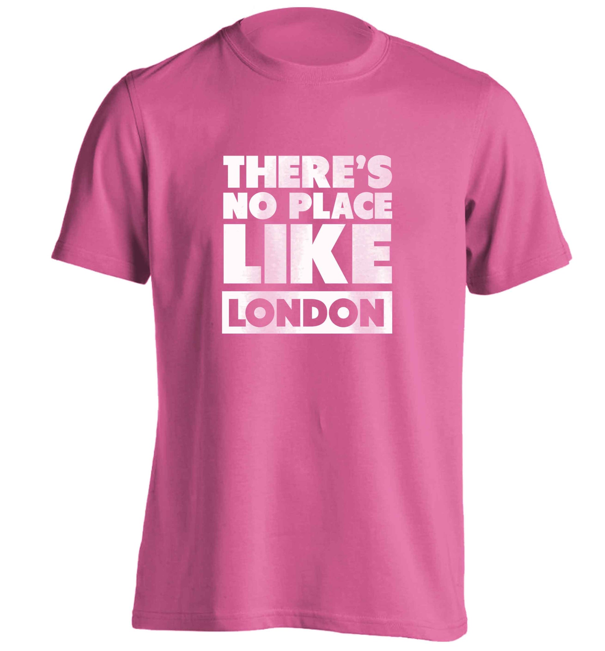 There's no place like England adults unisex pink Tshirt 2XL
