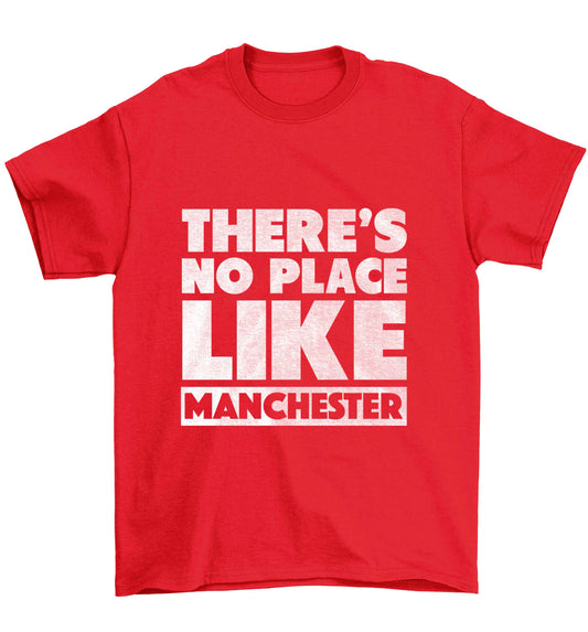 There's no place like Manchester Children's red Tshirt 12-13 Years