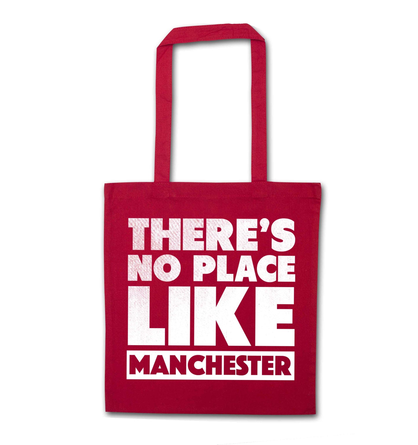 There's no place like Manchester red tote bag