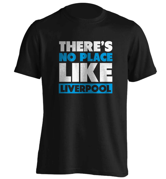 There's no place like Liverpool adults unisex black Tshirt 2XL
