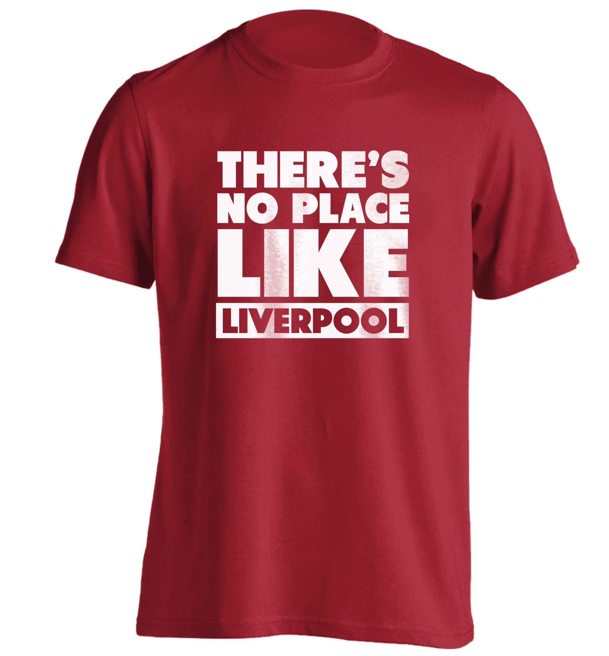 There's no place like Liverpool adults unisex red Tshirt 2XL