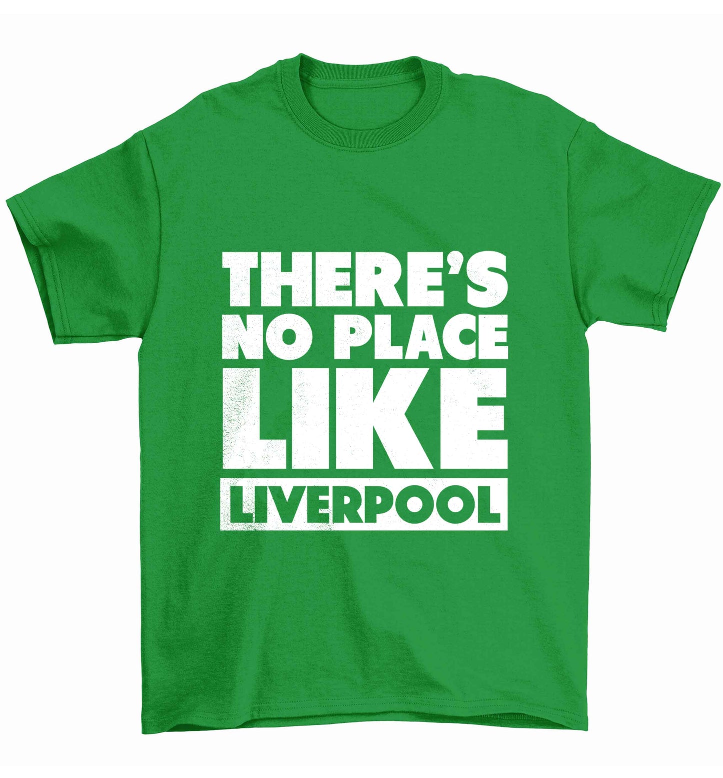 There's no place like Liverpool Children's green Tshirt 12-13 Years