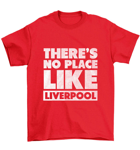 There's no place like Liverpool Children's red Tshirt 12-13 Years