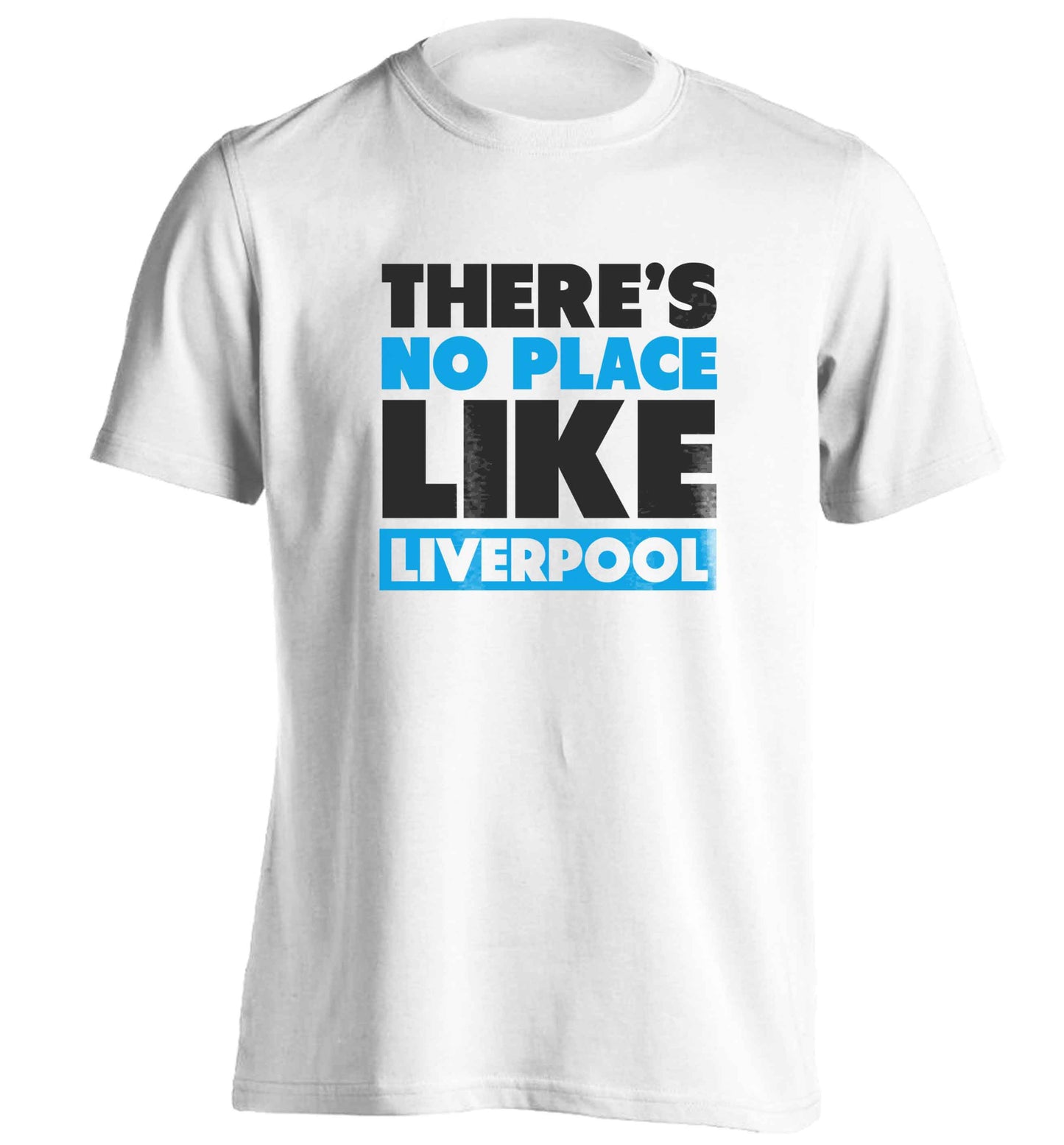 There's no place like Liverpool adults unisex white Tshirt 2XL