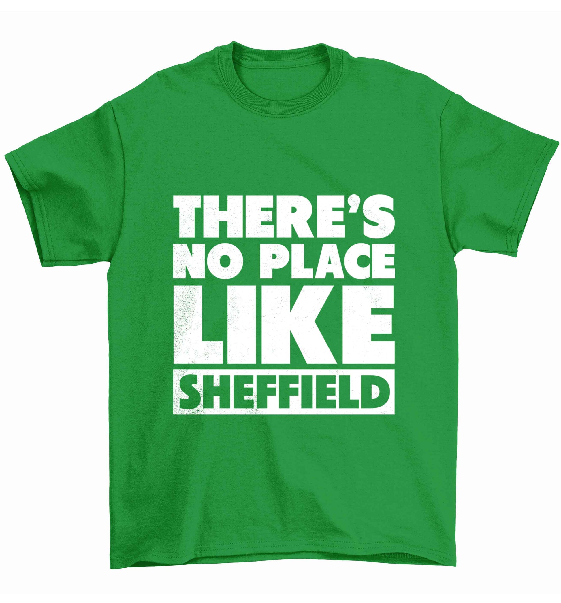 There's no place like Sheffield Children's green Tshirt 12-13 Years