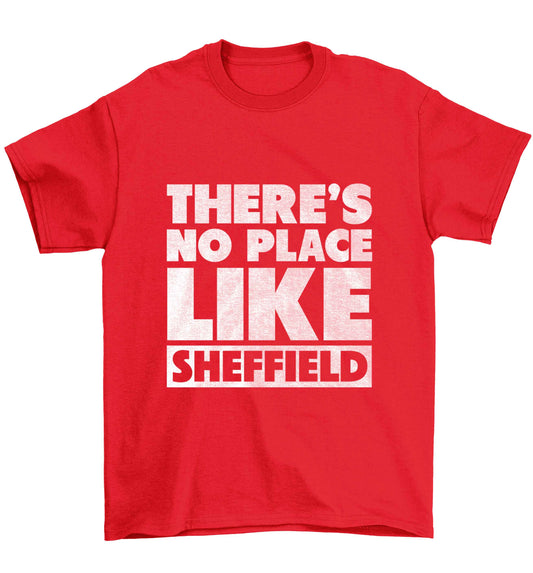 There's no place like Sheffield Children's red Tshirt 12-13 Years