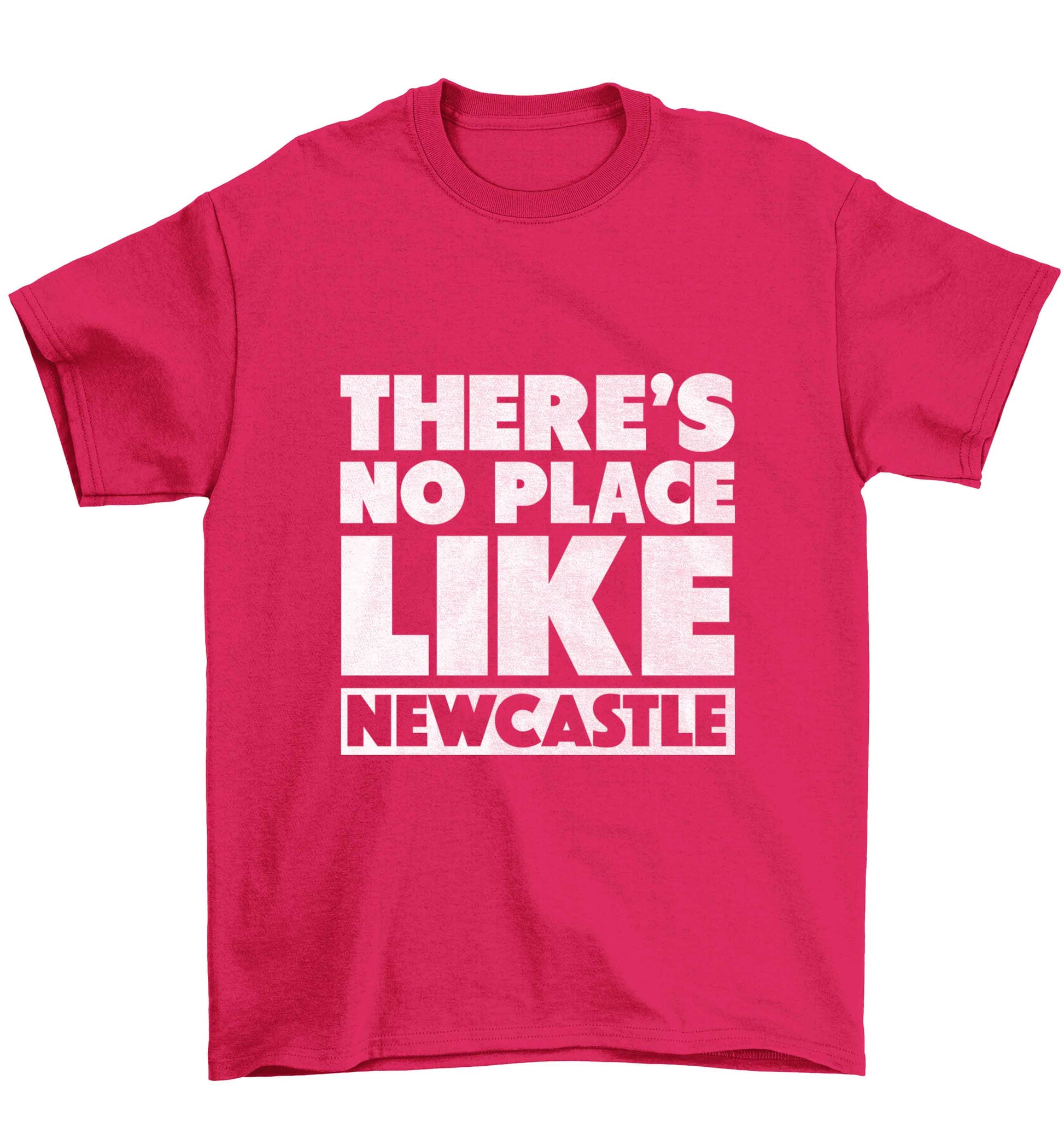 There's no place like Newcastle Children's pink Tshirt 12-13 Years