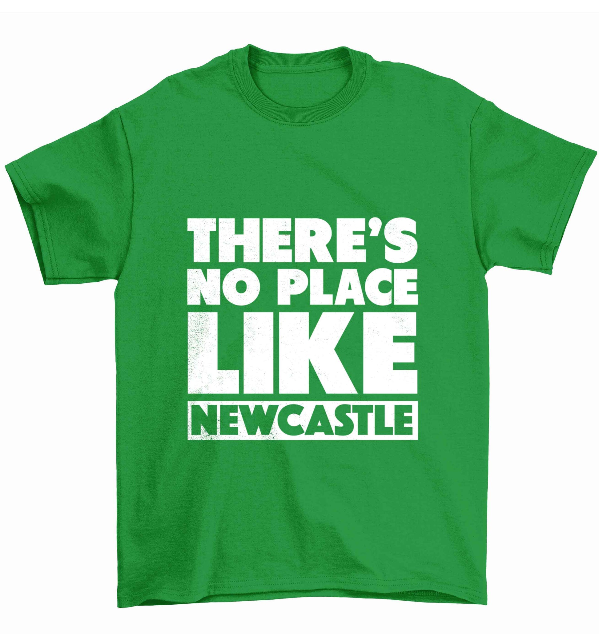 There's no place like Newcastle Children's green Tshirt 12-13 Years