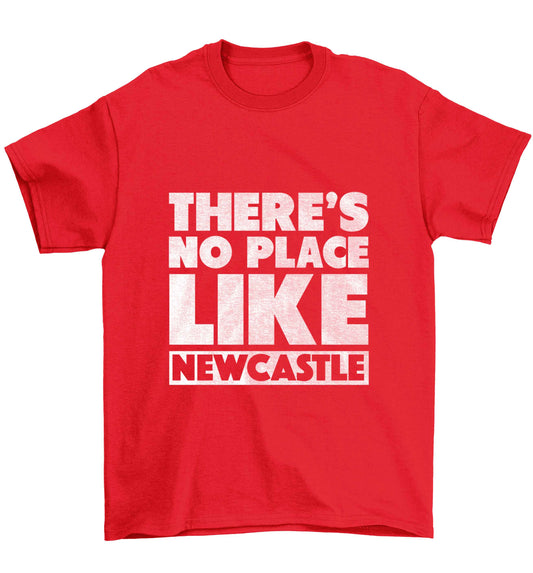 There's no place like Newcastle Children's red Tshirt 12-13 Years