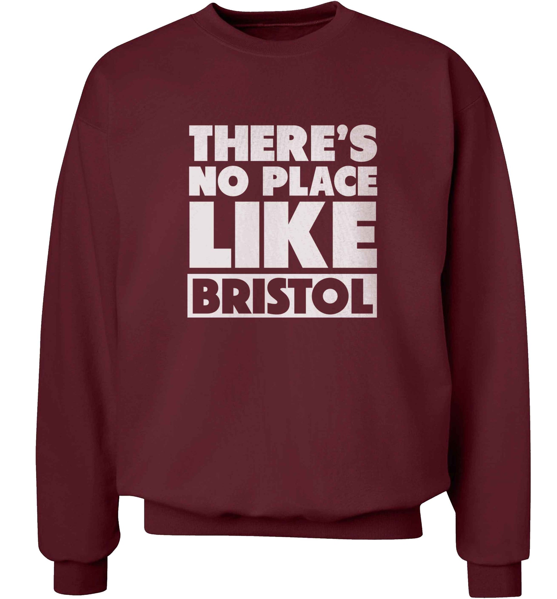 There's no place like Bristol adult's unisex maroon sweater 2XL