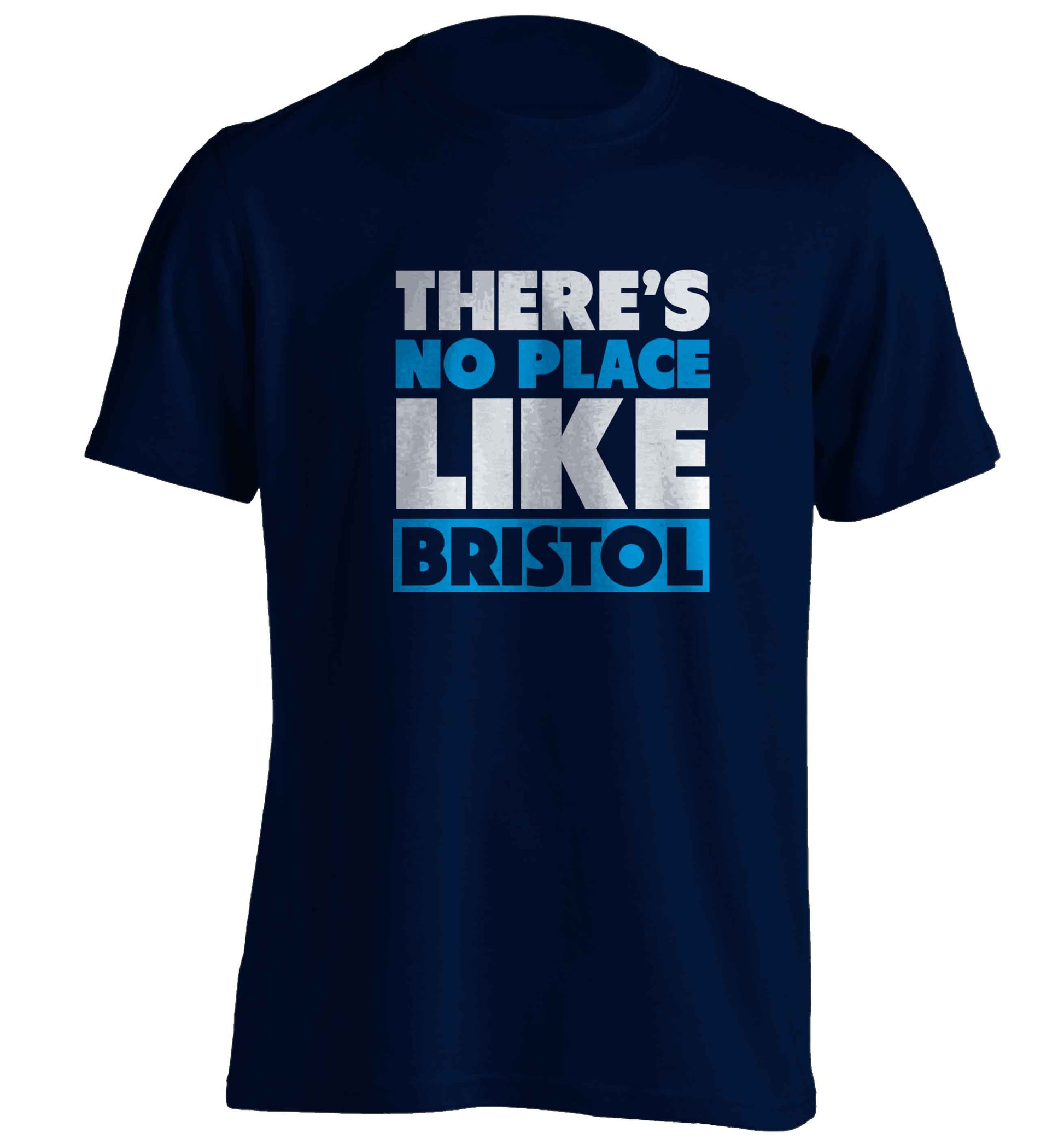 There's no place like Bristol adults unisex navy Tshirt 2XL