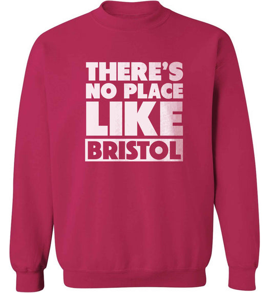 There's no place like Bristol adult's unisex pink sweater 2XL