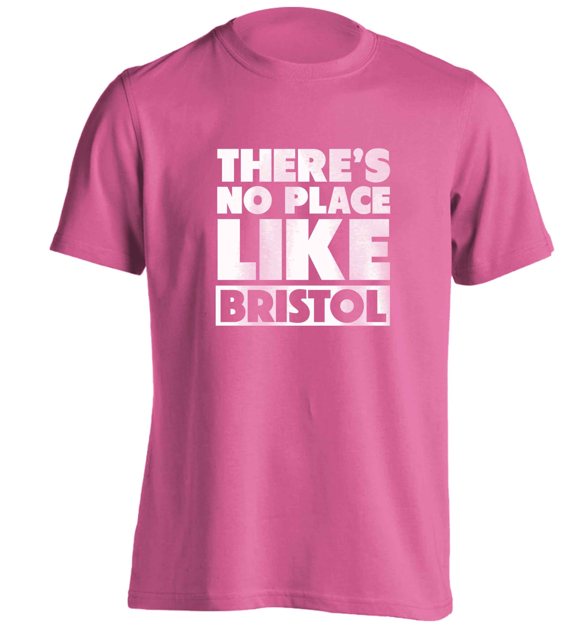 There's no place like Bristol adults unisex pink Tshirt 2XL