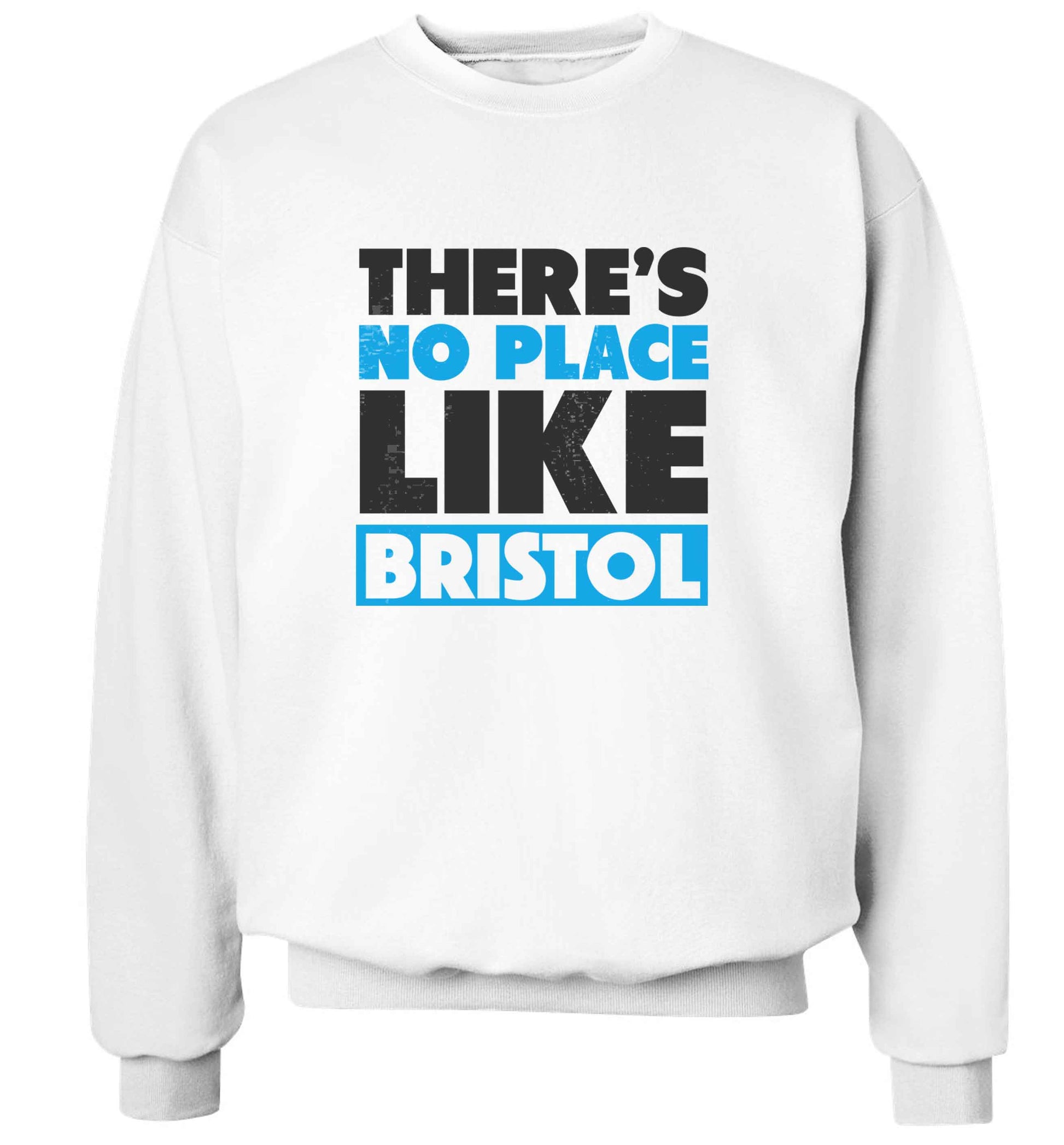 There's no place like Bristol adult's unisex white sweater 2XL