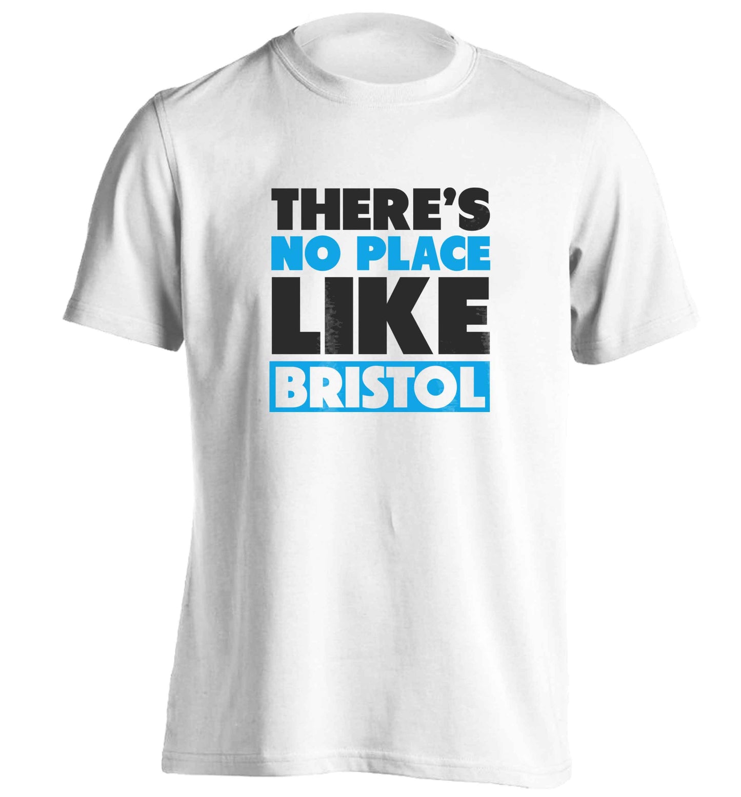 There's no place like Bristol adults unisex white Tshirt 2XL