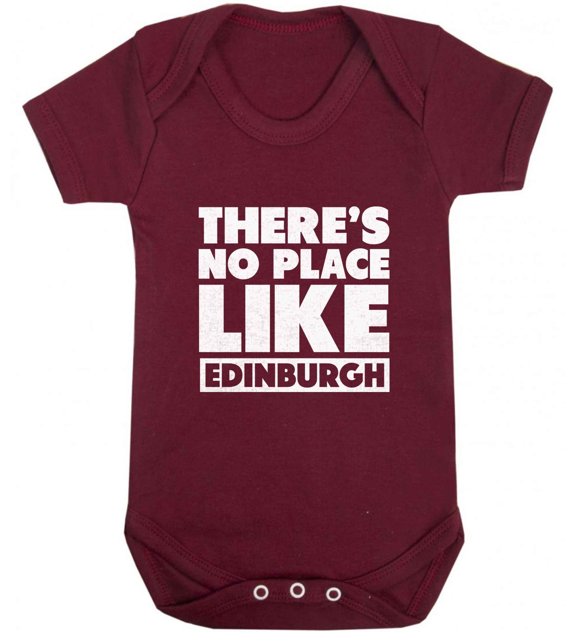There's no place like Edinburgh baby vest maroon 18-24 months