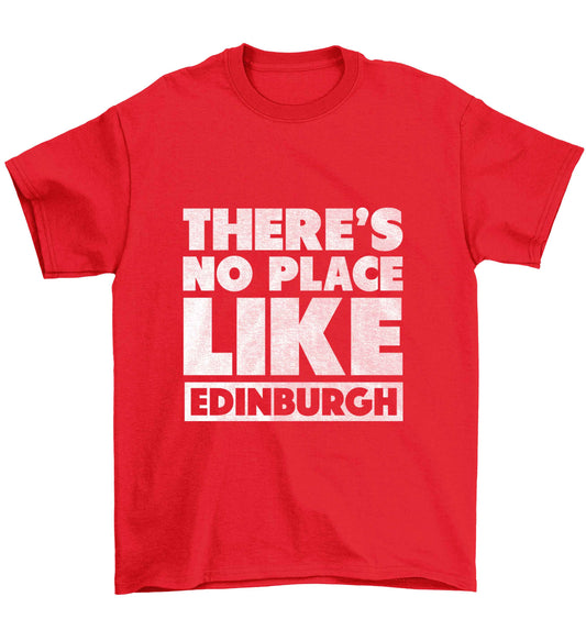 There's no place like Edinburgh Children's red Tshirt 12-13 Years