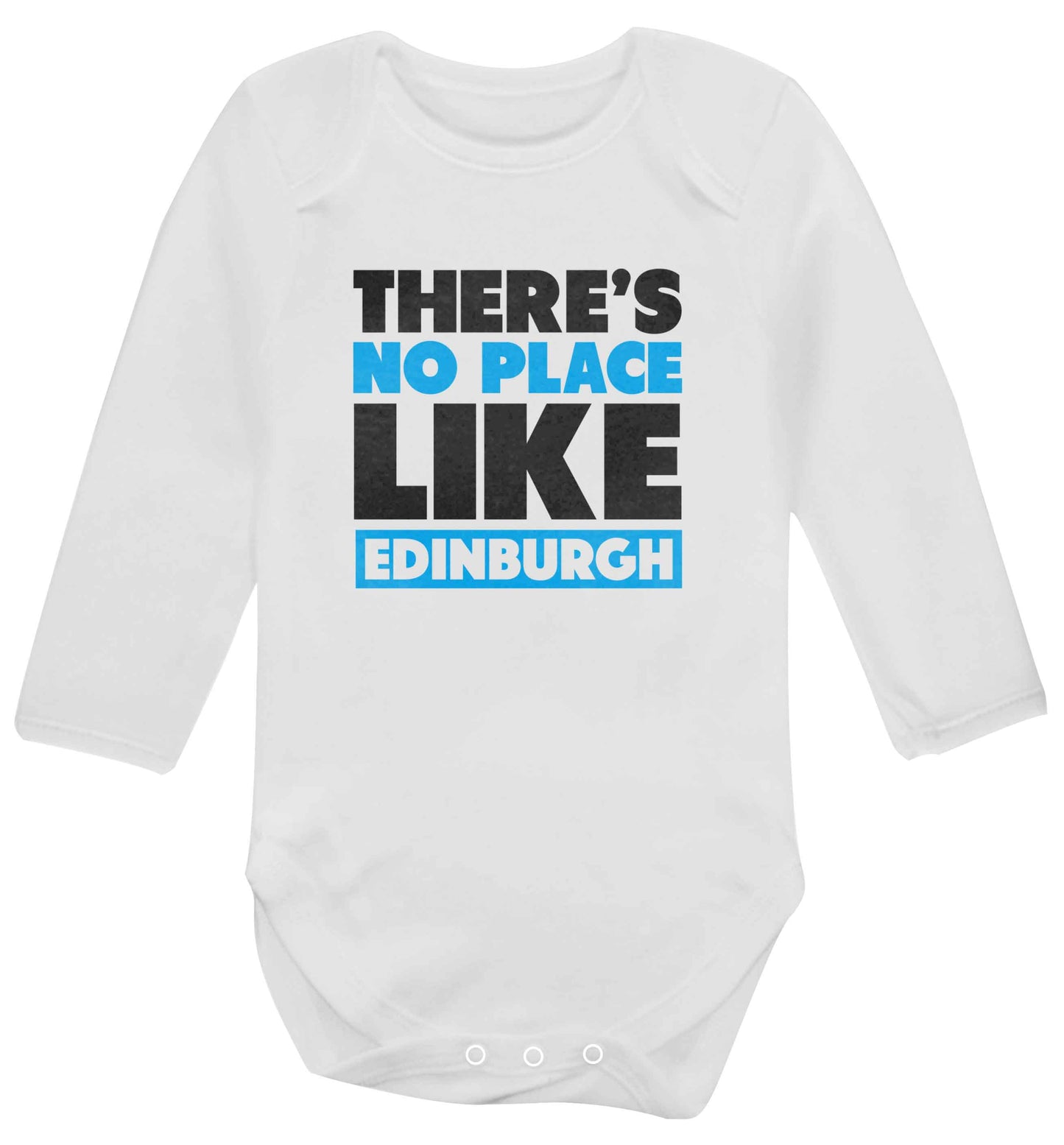 There's no place like Edinburgh baby vest long sleeved white 6-12 months