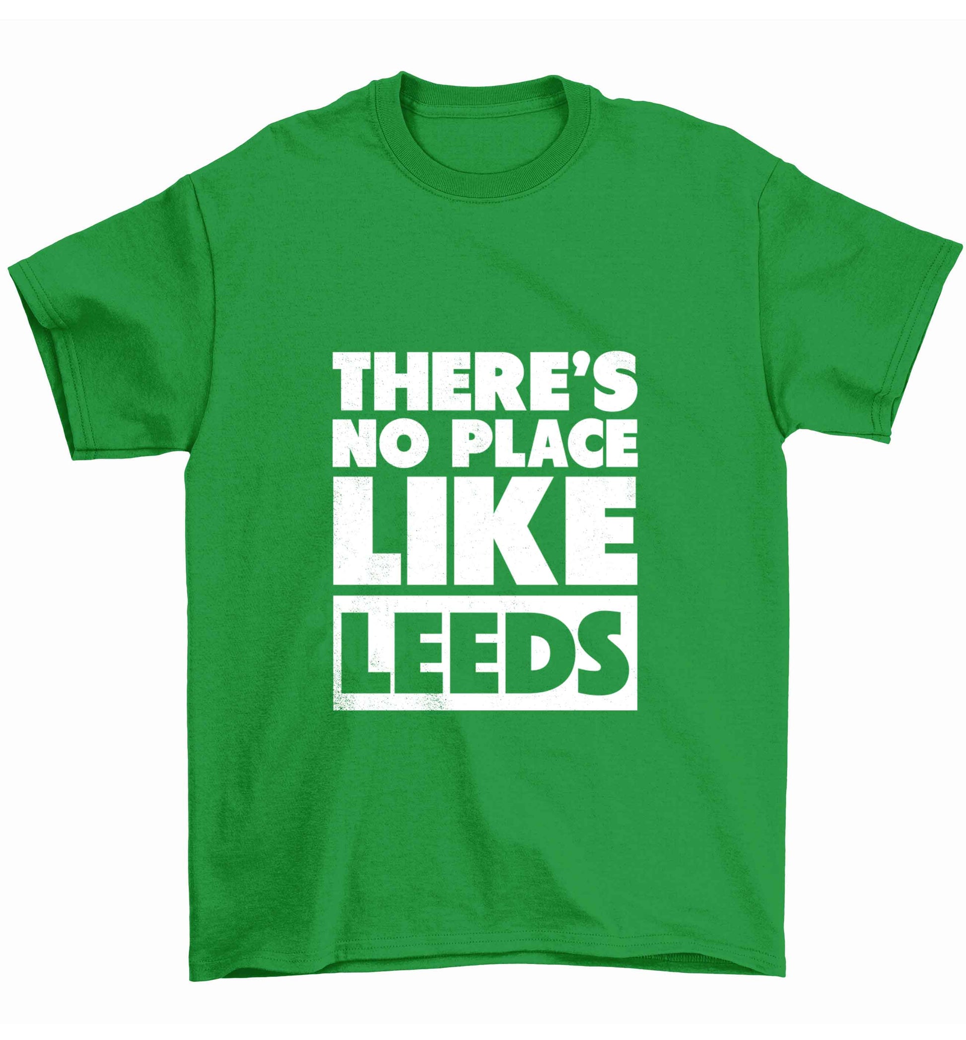 There's no place like Leeds Children's green Tshirt 12-13 Years