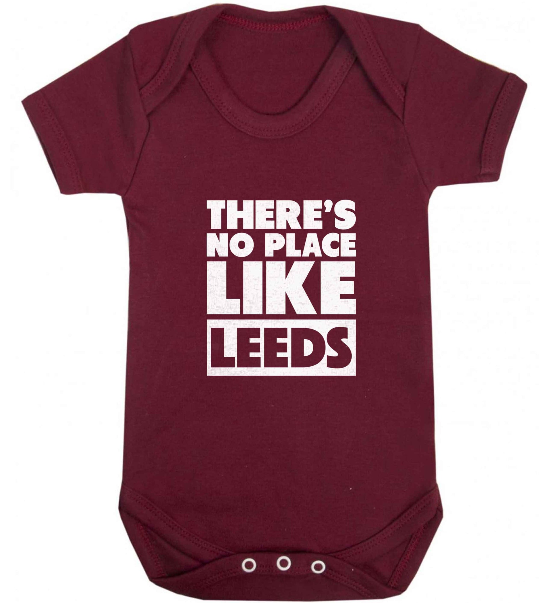 There's no place like Leeds baby vest maroon 18-24 months